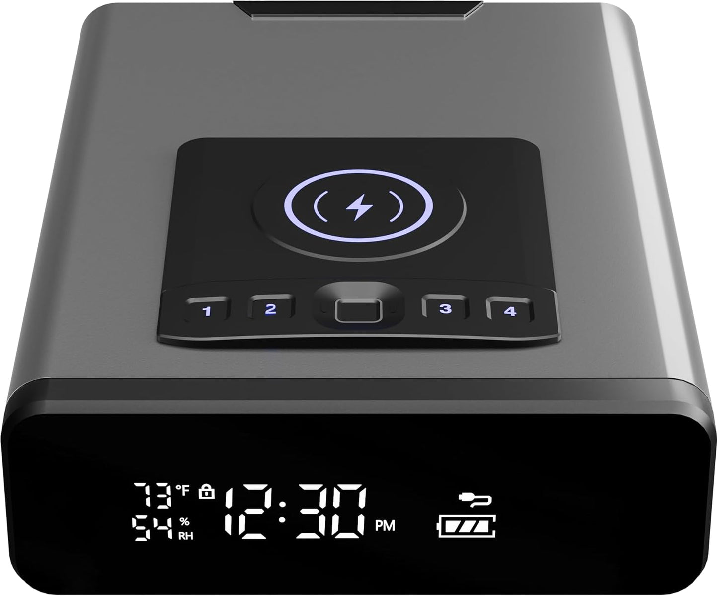 Mboko Biometric Discreet Gun Safe with 12-Hour Time Clock Display