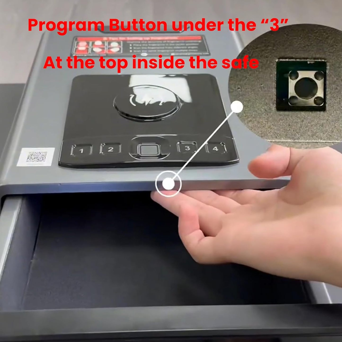 Mboko Biometric Discreet Safe with 12-Hour Time Clock Display